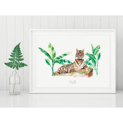 Tiger-Kunstdruck