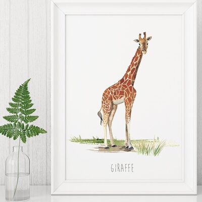 Giraffe-Kunstdruck
