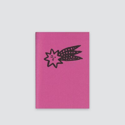A6 notebook, blank design, Star illustration