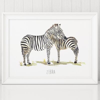 Zebra-Kunstdruck