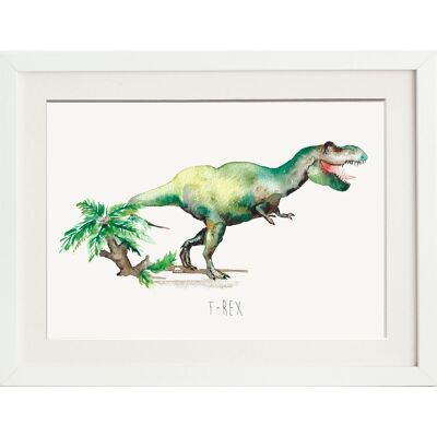 tiranosaurio rex Lámina artística