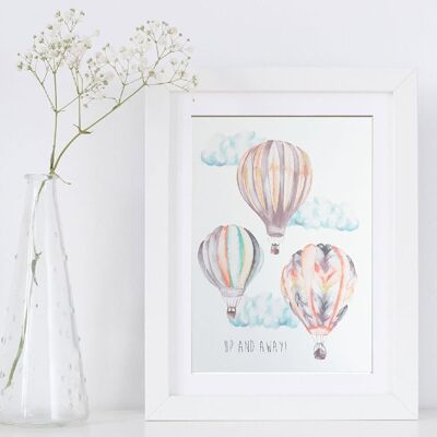 Heißluftballon-Kunstdruck