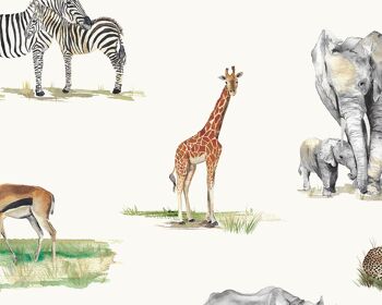 Papier peint pour enfants animaux de safari 7