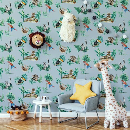Jungle Animals Children's Wallpaper