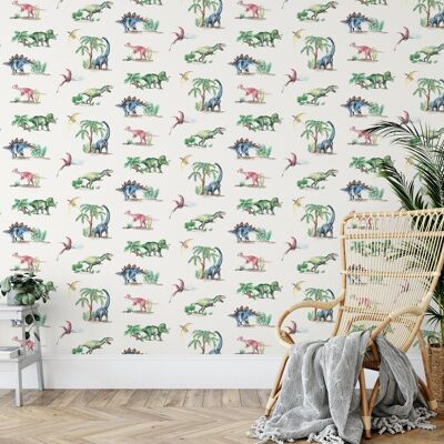 Papel Pintado Infantil Dinosaurios