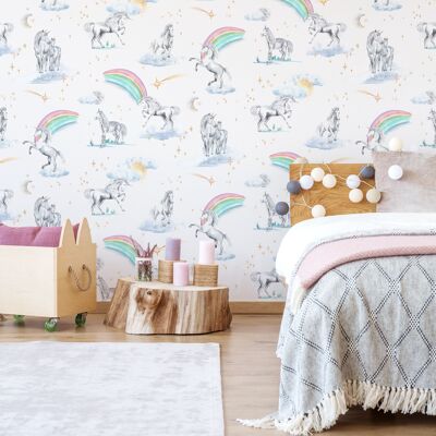 Unicorns Children's Wallpaper