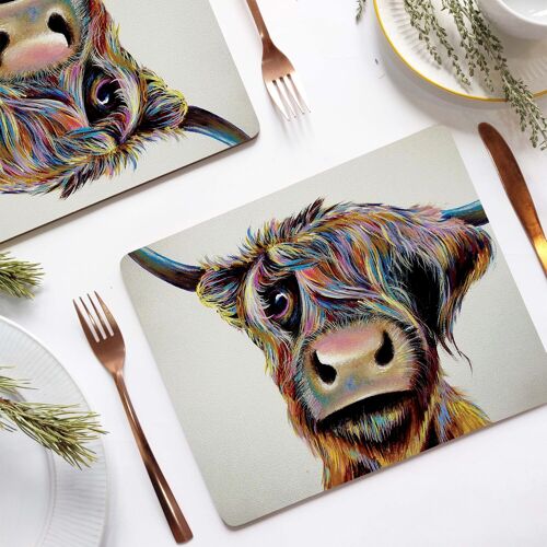 Placemat - A Bad Hair Day Highland Cow