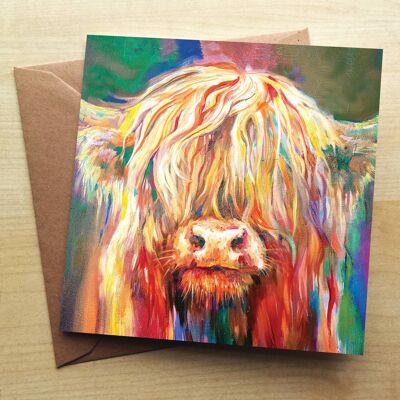 Baby Highland Cow Greetings Card