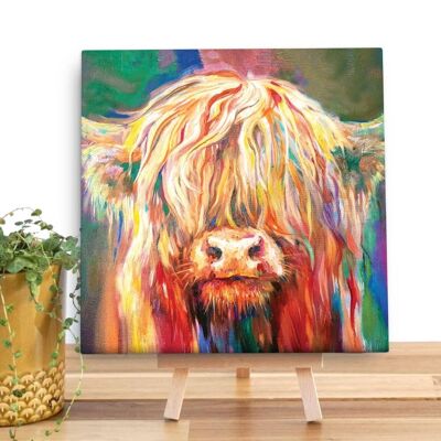 Baby Highland Cow Mini Canvas