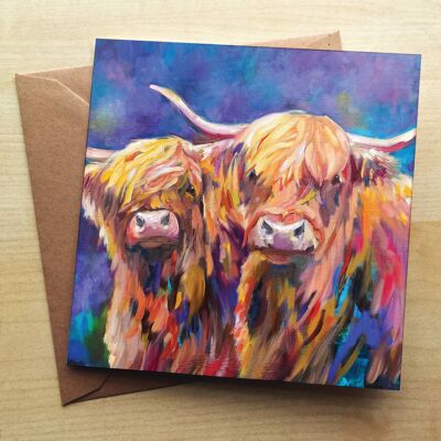 Cow Couple Greetings Card
