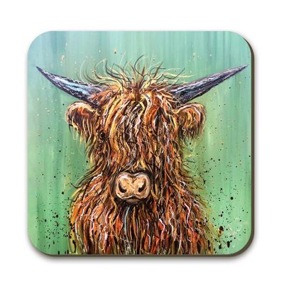 Daisy Highland Cow Coaster