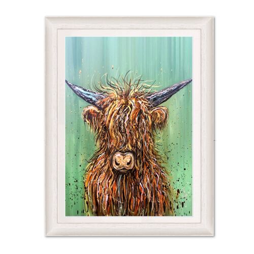 Daisy Highland Cow Print