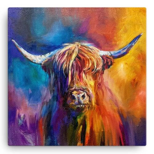 Harris Highland Cow Large Canvas