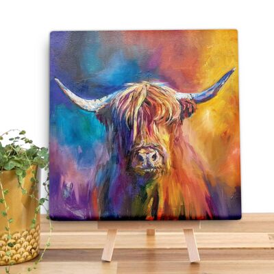 Harris Highland Cow Mini Canvas