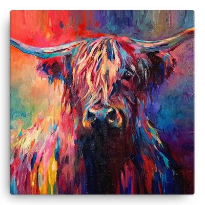 Large Canvas - Red Highland Cow