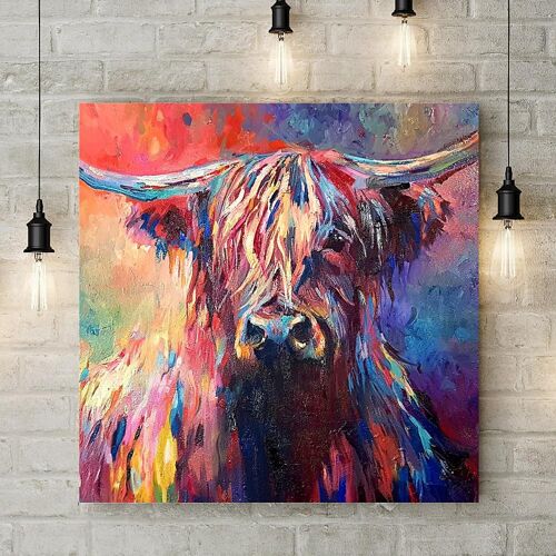 Large Canvas - Red Highland Cow