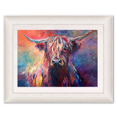 Impresión de arte Giclee (A4/A3) - Vaca roja de las tierras altas