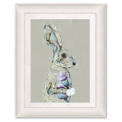 Giclée-Kunstdruck (A4/A3) – Rustikaler Hase