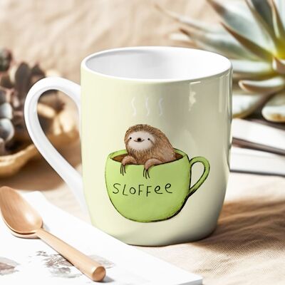 Tasse aus Bone China – handgefertigt – Sloffee Humour