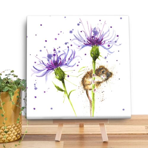 Splatter Cornflower Mouse Mini Canvas