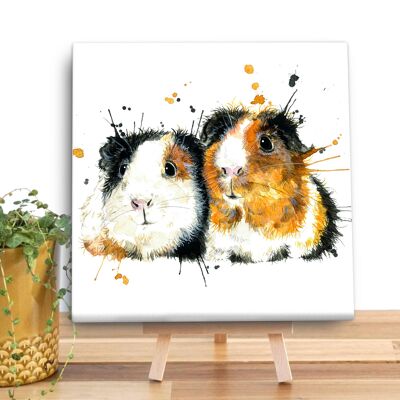 Splatter Guinea Pigs Mini Canvas