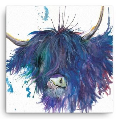 Splatter Highland Cow Large Canvas