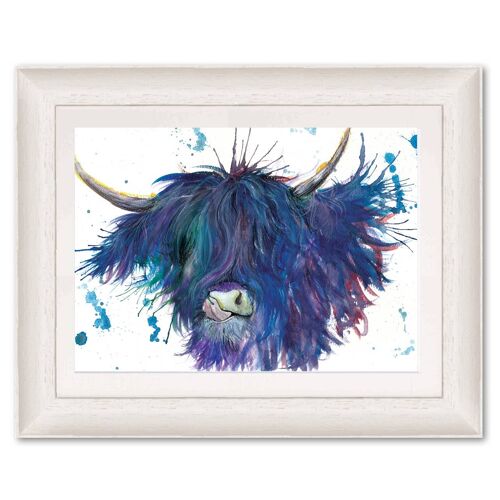 Giclee Art Print (A4/A3) - Splatter Highland Cow