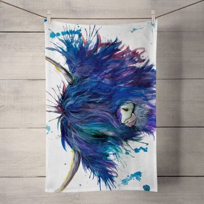 Cotton Tea Towel - Splatter Highland Cow