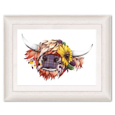 Impresión de arte Giclee (A4/A3) - Vaca soleada de las tierras altas