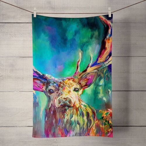 Cotton Tea Towel - Woodland Stag