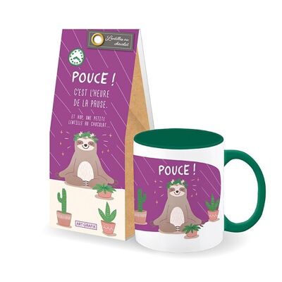 Repos - Set-cadeau tasse + lentilles au chocolat «Pouce !»