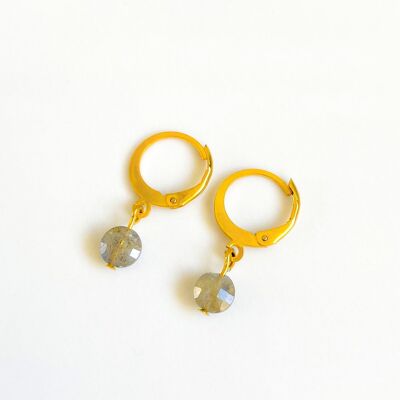Gray Mini Moon earrings