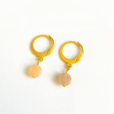 Mini Moon Pink Earrings