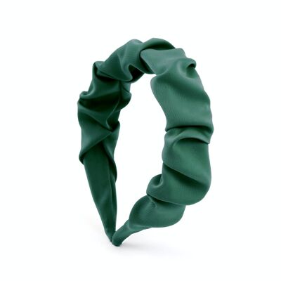 Rouched hairband in forest green