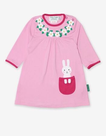 Robe bio avec application lapin 1