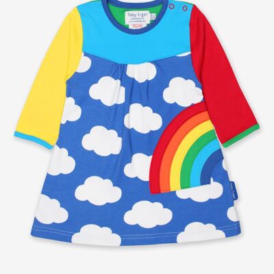 Abito organico con applicazioni arcobaleno