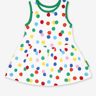 Organic dress with confetti pattern