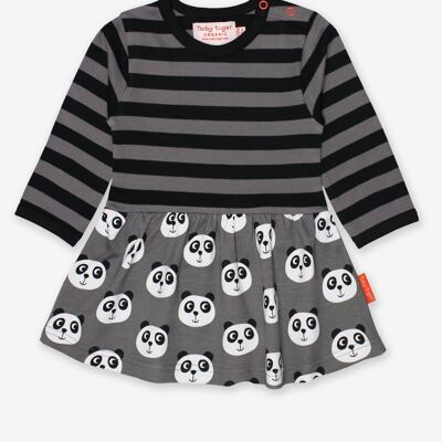 Organic dress with panda pattern