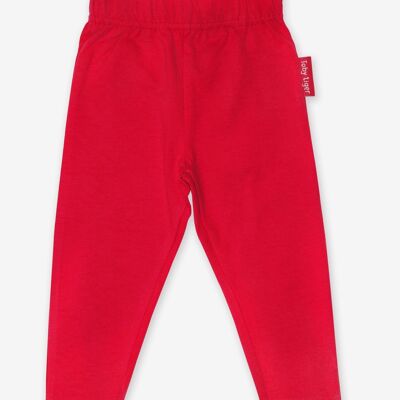 Organic basic leggings in red