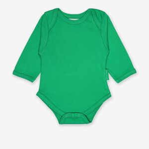 Body bébé vert en coton biologique avec décolleté plongeant
