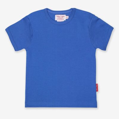 T-Shirt aus Bio Baumwolle in Blau, uni