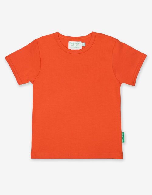 T-Shirt aus Bio Baumwolle in Orange, uni