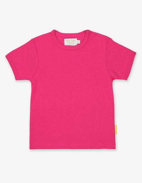 T-Shirt aus Bio Baumwolle in Pink, uni
