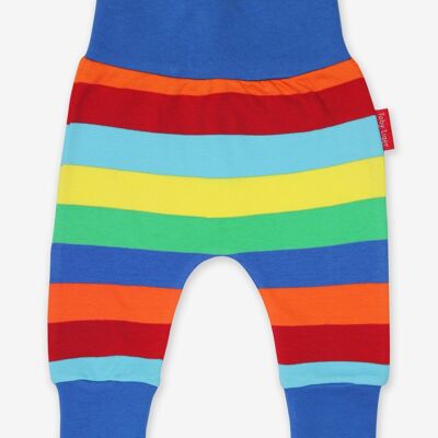 Pantaloni per bambini in cotone biologico con diverse strisce