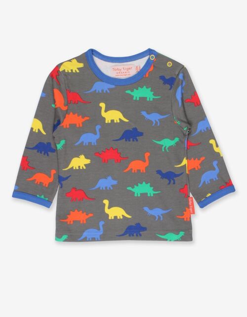 Langarmshirt aus Bio Baumwolle mit Dino Print