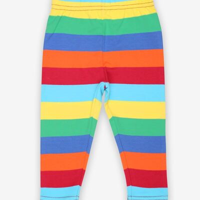 Organic leggings with colorful stripes