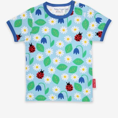 Organic cotton t-shirt with ladybug print