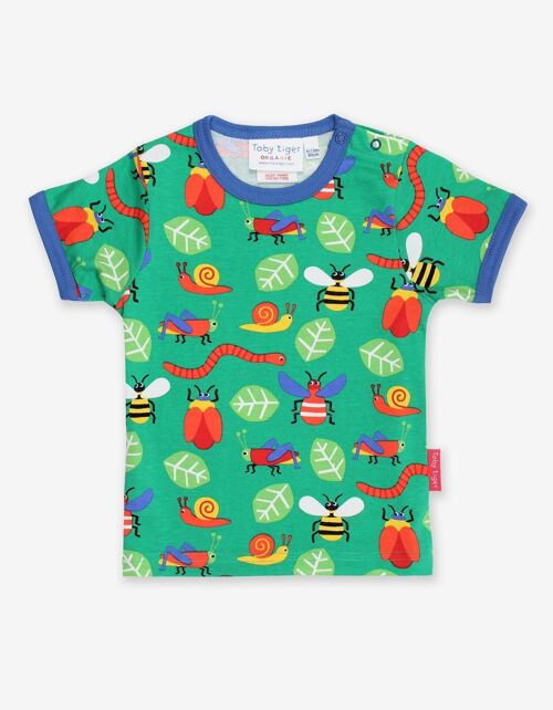 T-Shirt aus Bio Baumwolle mit Insekten Print