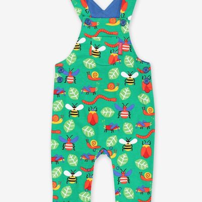 Dungarees made of organic cotton with insect print