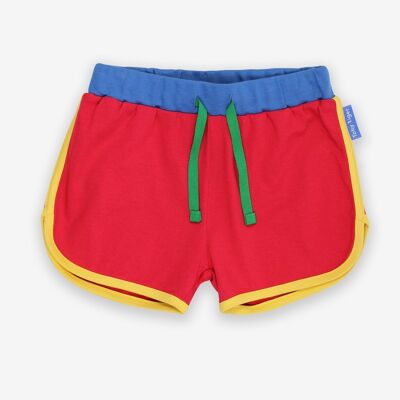 Short de jogging en coton biologique rouge